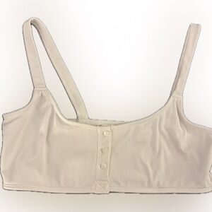 For You by Urban Outfitters White Bralette 3-Button Style